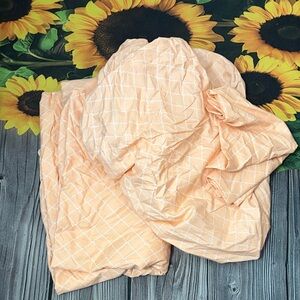 Peach Geometric Home Bedding Set